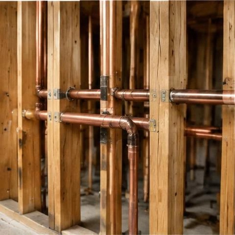 Electric water heater in a utility closet